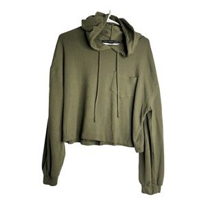 HYFVE Olive Green Cropped Hoodie